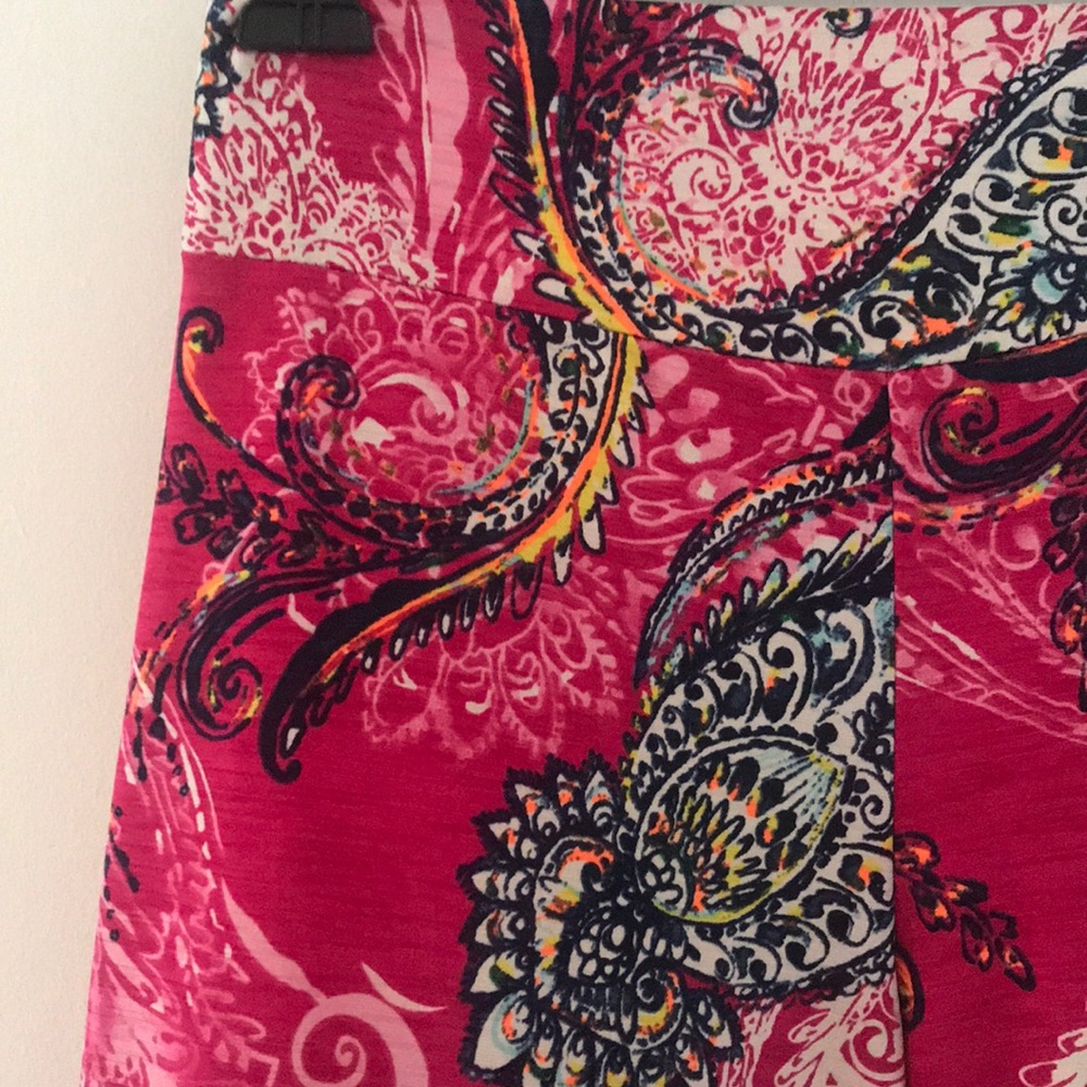 Wide Leg Pants- Bright Pink, multi- colored